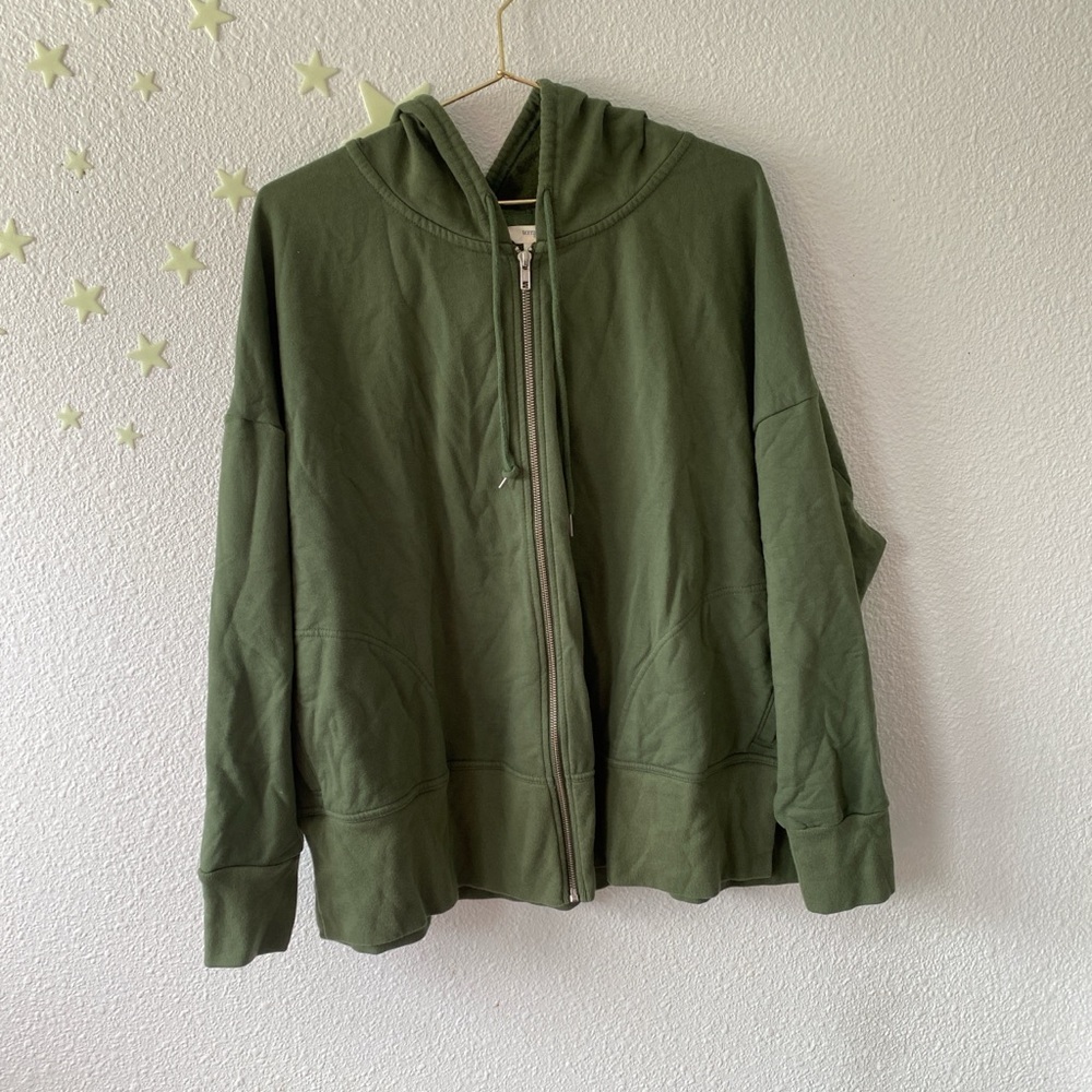 Green Zip-Up Hoodie